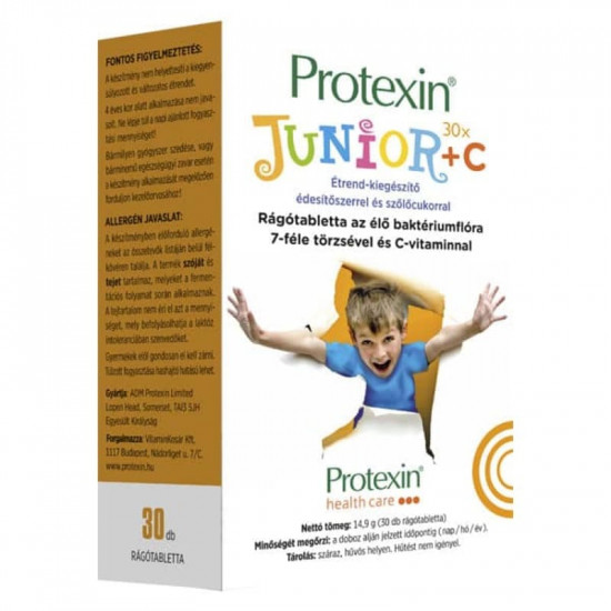 PROTEXIN JUNIOR RÁGÓTABLETTA C-VITAMINNAL - 30X