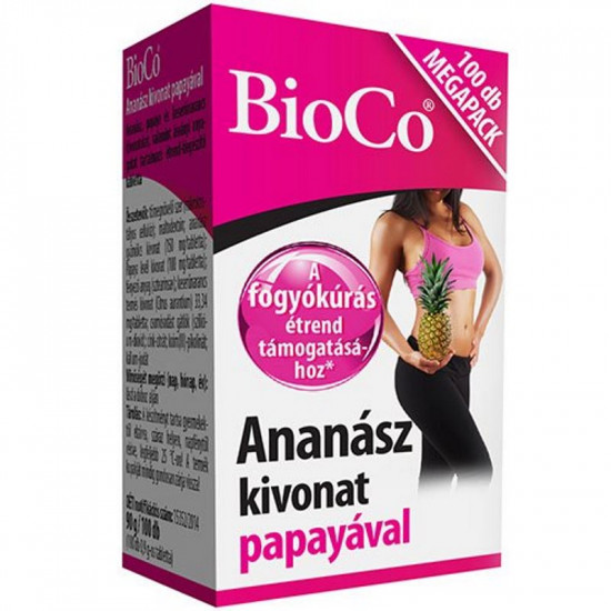 BIOCO ANANÁSZ PAPAYÁVAL TABLETTA - 100 X