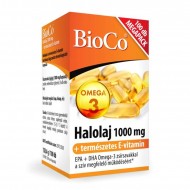 BIOCO OMEGA-3 HALOLAJ 1000 MG - TERMÉSZETES E-VITAMINNAL - LÁGYZSELATIN-KAPSZULA - 100X