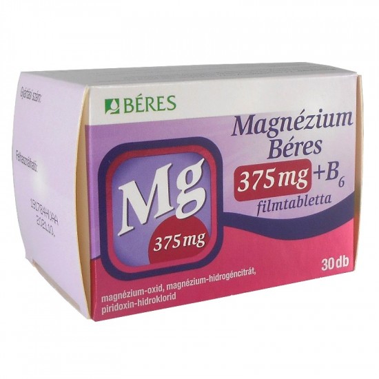 MAGNÉZIUM BÉRES 375 MG + B6 FILMTABLETTA - 30X MAGNÉZIUM BÉRES 375 MG + B6 FILMTABLETTA - 30X