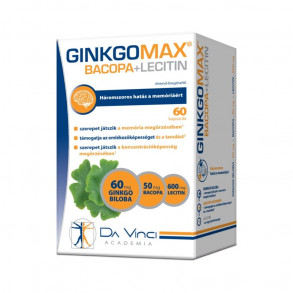 GINKGOMAX + BACOPA + LECITIN LÁGYZSELATIN-KAPSZULA - 120X