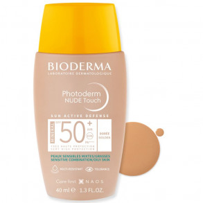 BIODERMA PHOTODERM NUDE TOUCH MINERAL SPF50+ GOLDEN (ARANY) - 40 ML