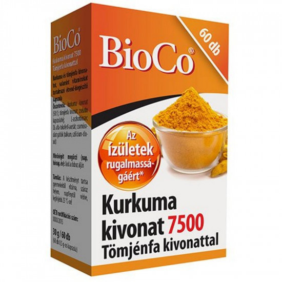 KURKUMA TÖMJÉNFA KIVONAT 7500 MG KAPSZULA  BIOCO - 60X