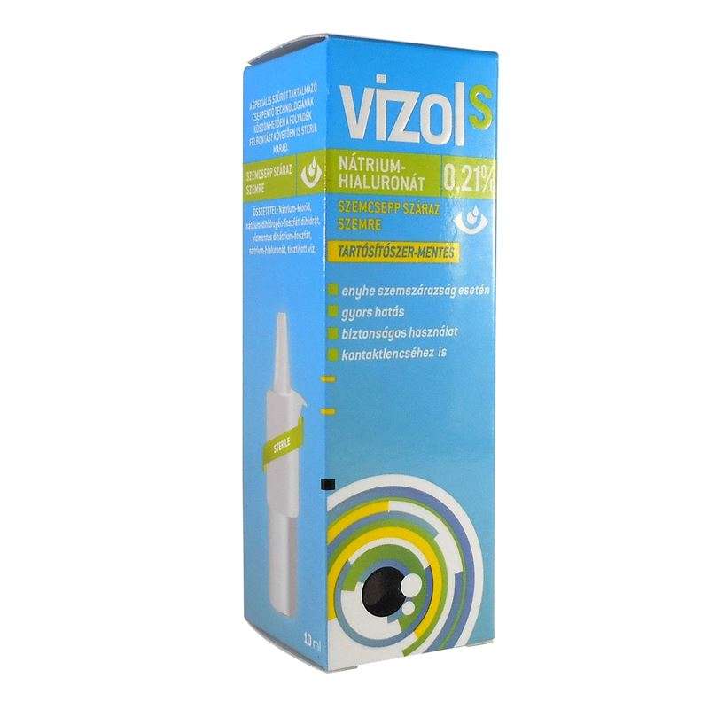 Vizol S 0,21% oldatos szemcsepp száraz szemre 10ml - Webáruház és Egészségügyi portál