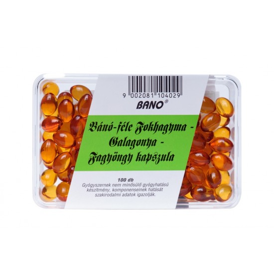 BÁNÓ FOKHAGYMA-FAGYÖNGY-GALAGONYA KAPSZULA - 100X BÁNÓ FOKHAGYMA-FAGYÖNGY-GALAGONYA KAPSZULA - 100X