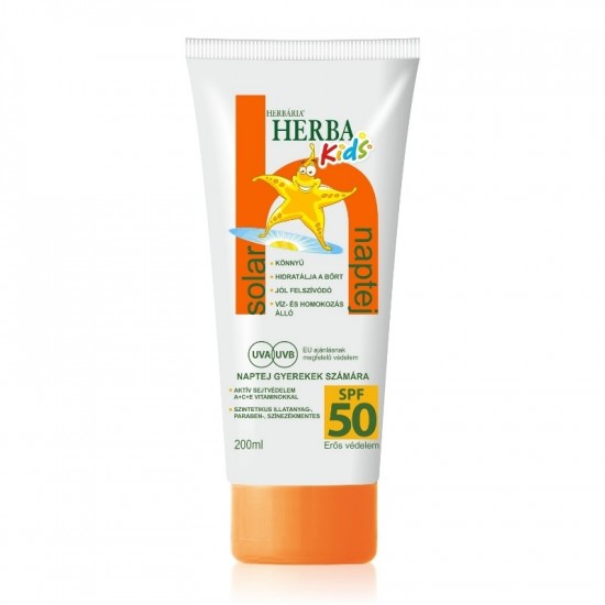 HERBÁRIA HERBA KIDS SOLAR NAPTEJ GYEREKEK SZÁMÁRA SPF50 - 200 ML