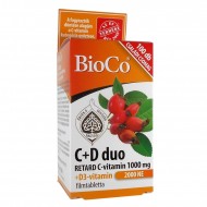 BIOCO C+D DUO RETARD C-VITAMIN 1000 MG + D3-VITAMIN 2000 NE FILMTABLETTA - 100X