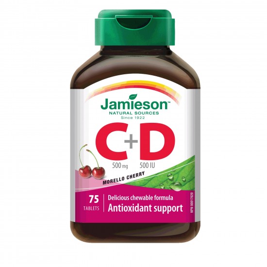 JAMIESON C+D3 VIT.500MG/500IU SZOPOGATÓ TABL. - 75X